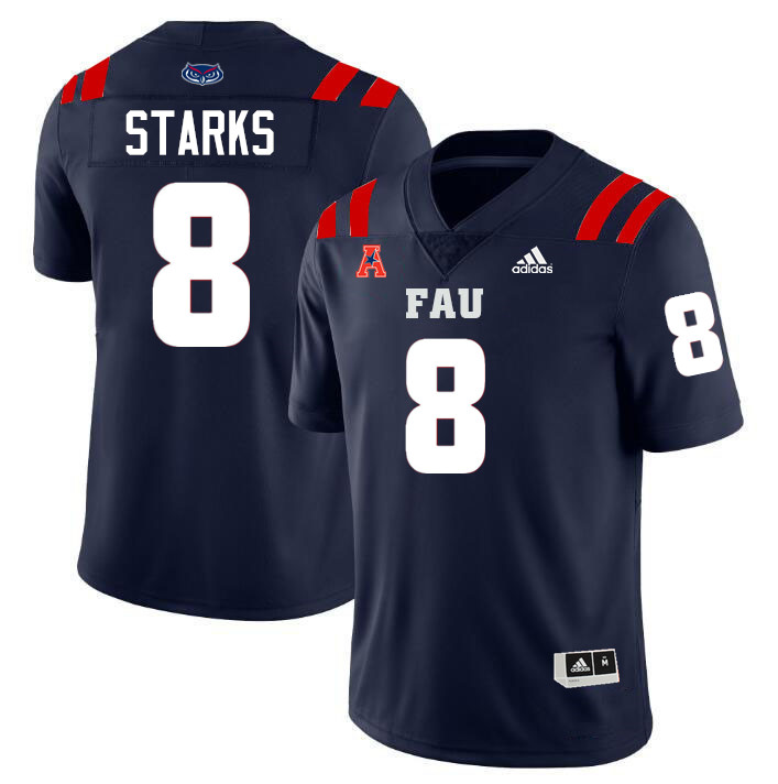 Tyriq Starks FAU Jersey,Florida Atlantic Owls Football Jersey,Uniforms,Gears-Navy